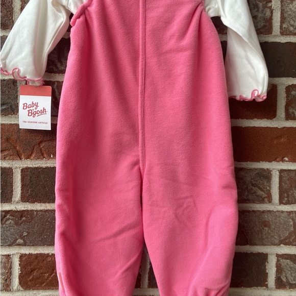 B1G2F🚨Oshkosh baby girl fleece overall winter wonderland with long sleeve top - Picture 3 of 5